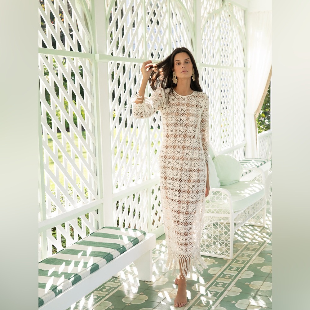 ASHA Carlotta Crochet Maxi Dress